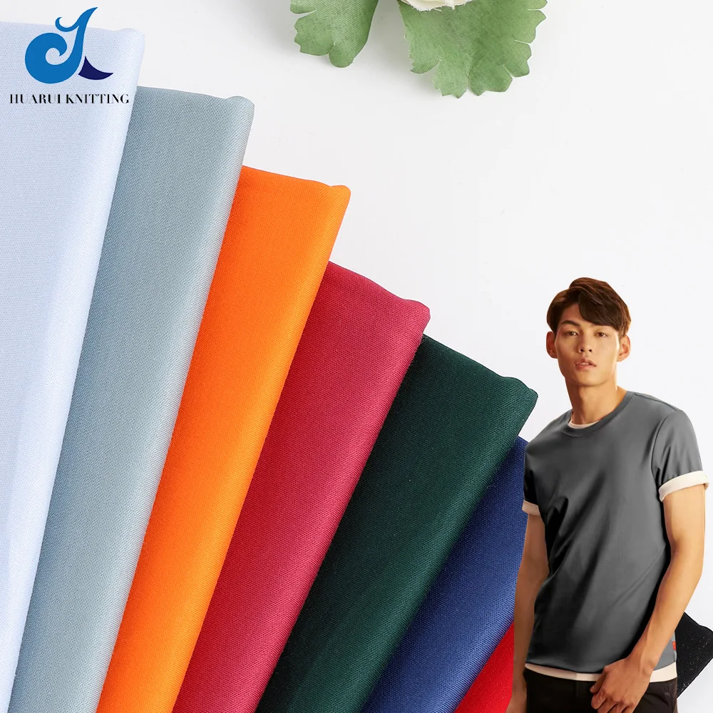 T-shirt fabric 60S High Quality Eco-Friendly custom plain dyed 100% cotton  breathable Liquid ammonia cotton fabric