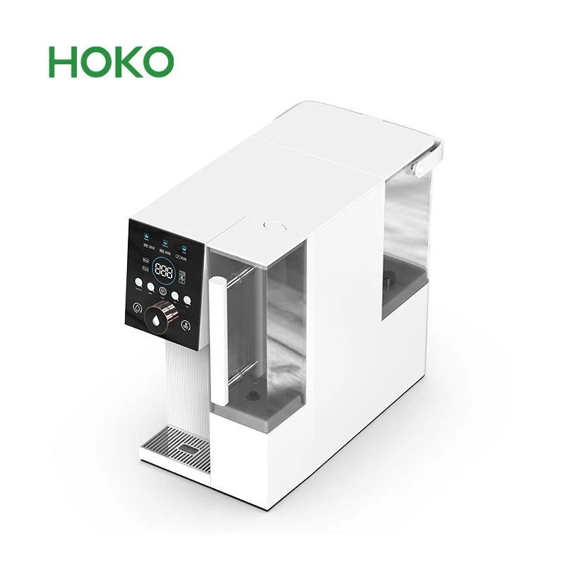 Double Water Tank Desktop Integrated Reverse Osmosis Purifier with Ice Hydrogen Function Hotel Use Powered