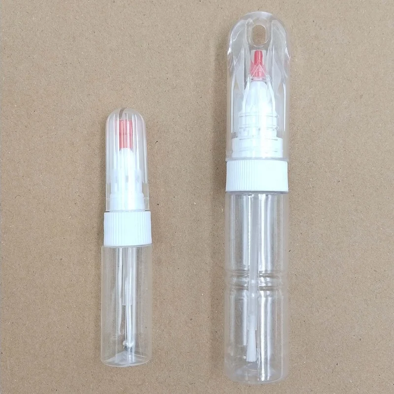 Fillable 2-in-1 Paint Touch-Up Applicator Pens Precision Fine Tip Writer Pen Brush - 10ml Bottle, Mixing Ball,Needle