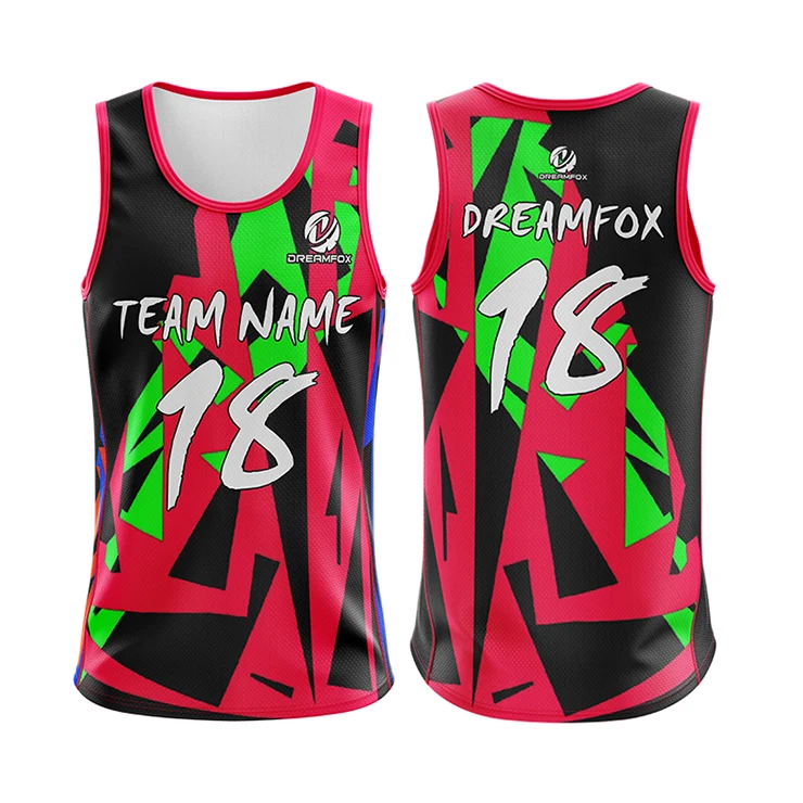 Afl aboriginal singlets sublimation blue rugby singlets australia custom womens quick dry fitted tank top gym sports
