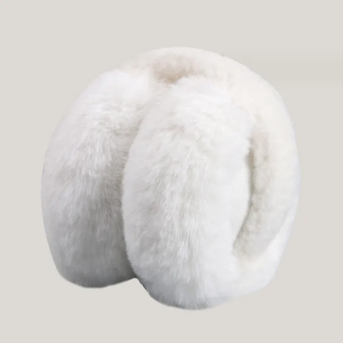 Cute And Warm Ear Muffs Winter Foldable Solid Plush Ear Protection
