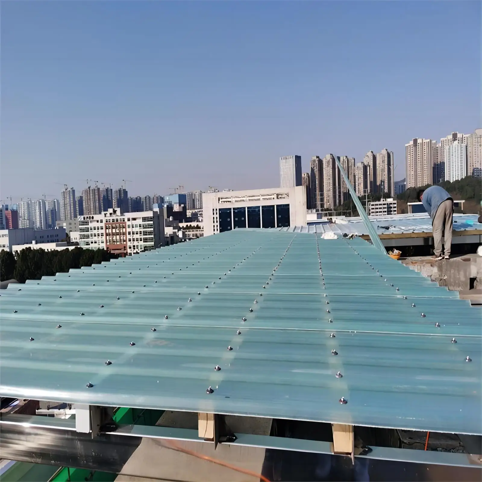 Sun Sheets Fireproof Plastic Glass Plastic Polycarbonate Corrugated Roofing Sheets for Greenhouse