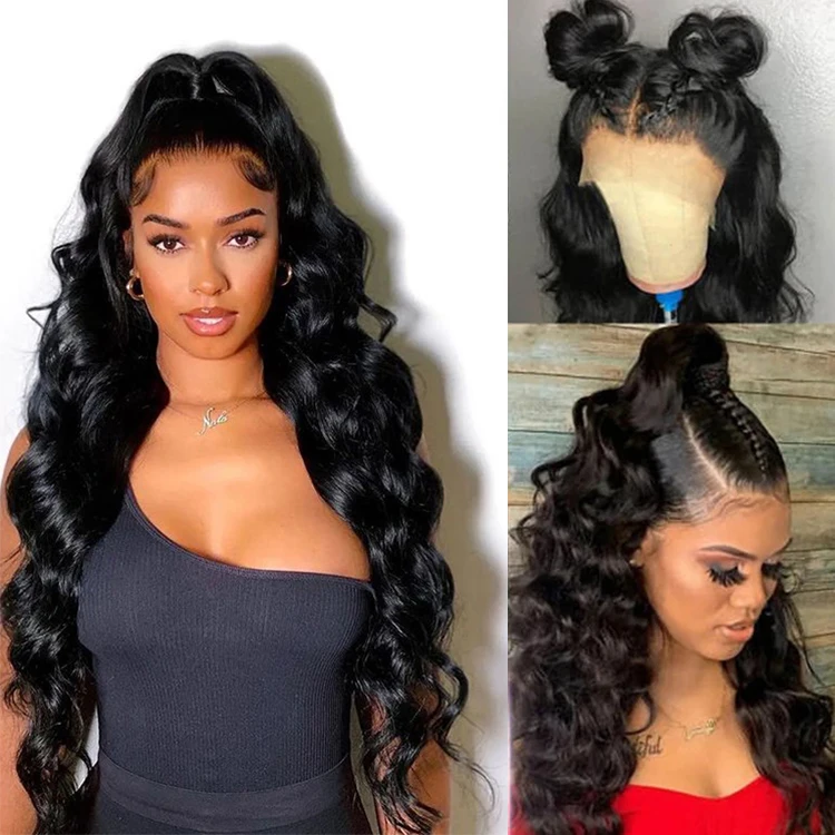 pre plucked high ponytail natural color pre plucked water curly 360 brazilian hair swiss hd lace frontal wigs with baby hair