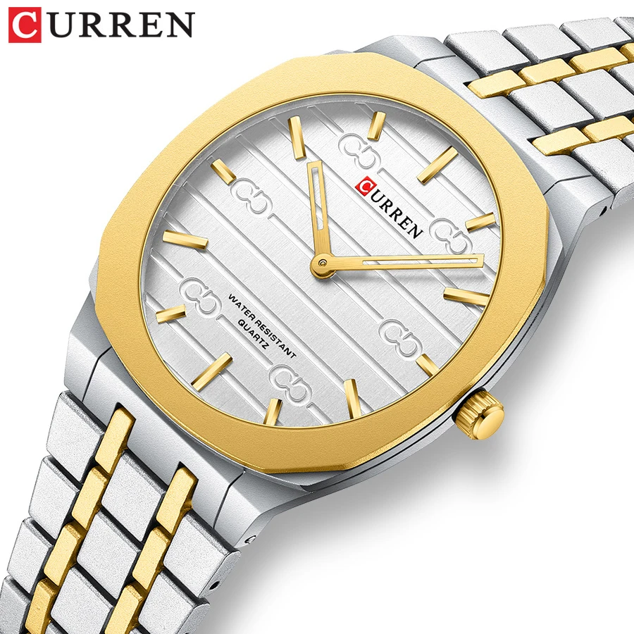 CURREN 8444 Sport Men Watch Top Brand Luxury Waterproof Male Watches Clock Stainless Steel Quartz Business Original Wristwatch