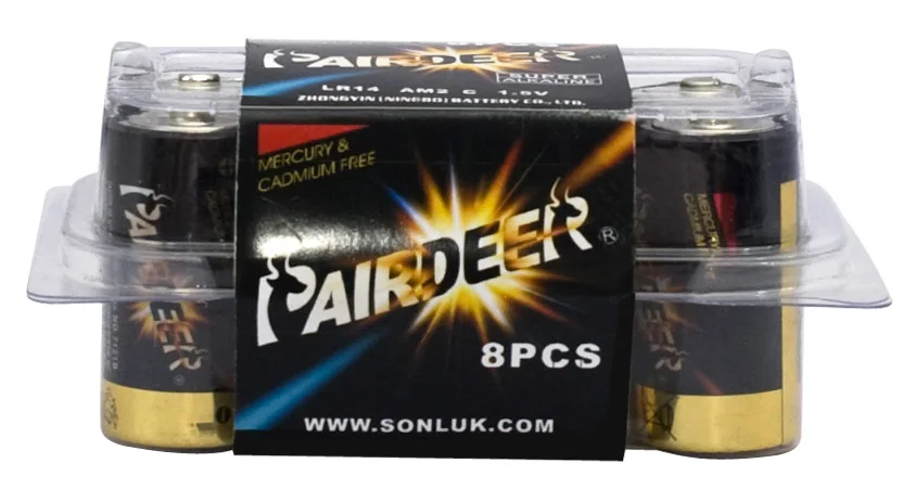 
PAIRDEER private label 1.5 v c lr14 alkaline 100 amp dry batteries 