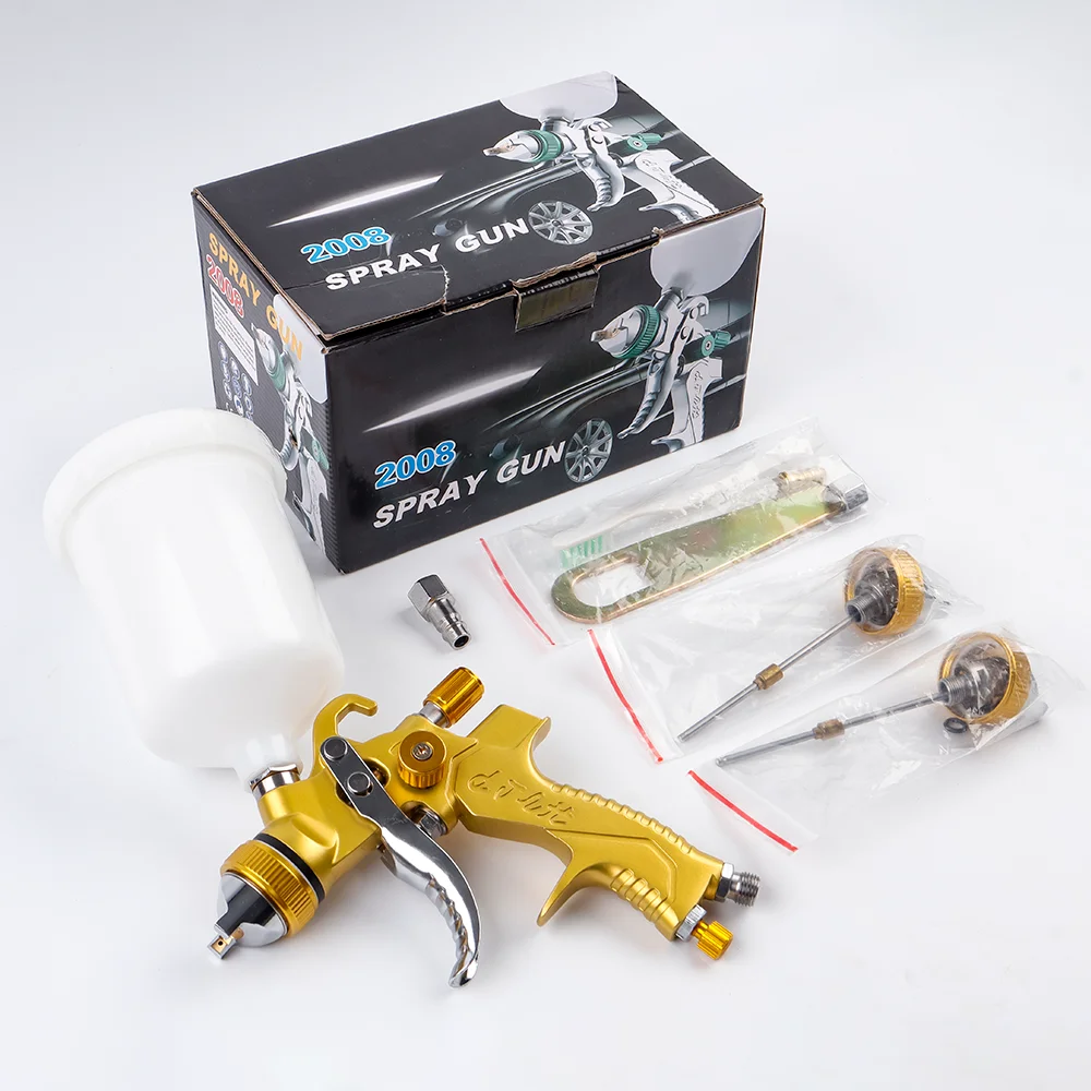 New Design HVLP Paint Spray Gun 1.3/1.5/1.8mm Aluminum alloy Pneumatic Paint Gun for Furniture Car Spraying.
