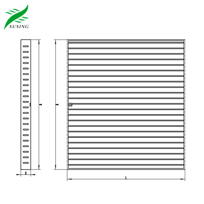 Hvac System Square Aluminium Mill Finish Manual Obd Opposed Blade Damper Adjustarble Air Damper