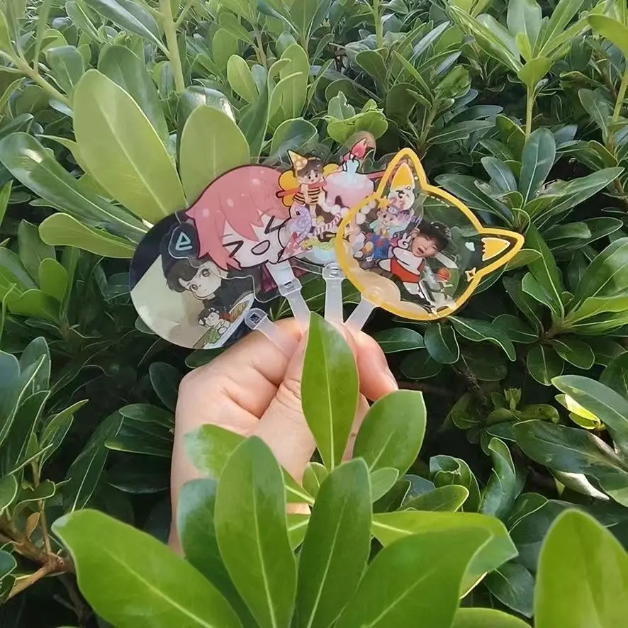 Kpop поставщик пользовательских двухсторонних цветных слоганов открытки прозрачные фотокарточки