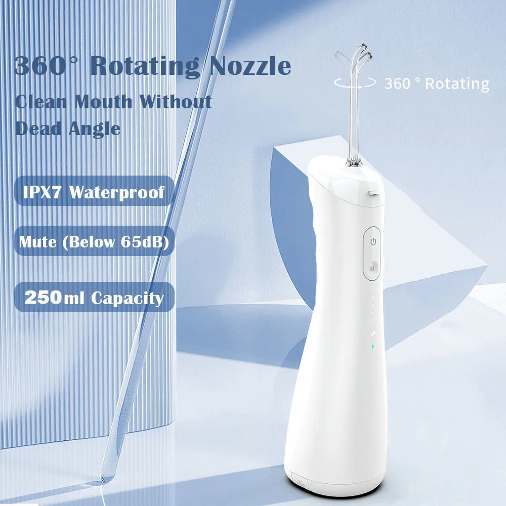 Dental tooth cleaner usb wireless oral irrigation 6 cleaning modes water flosser