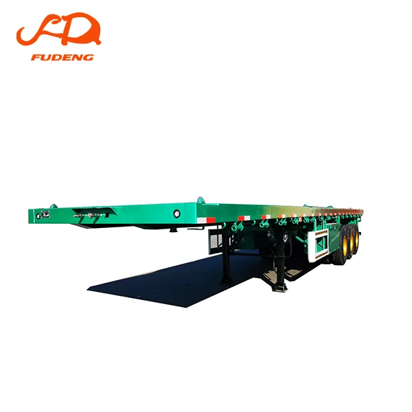 4 axles heavy duty 40ft container flatbed semi trailer truck for sale