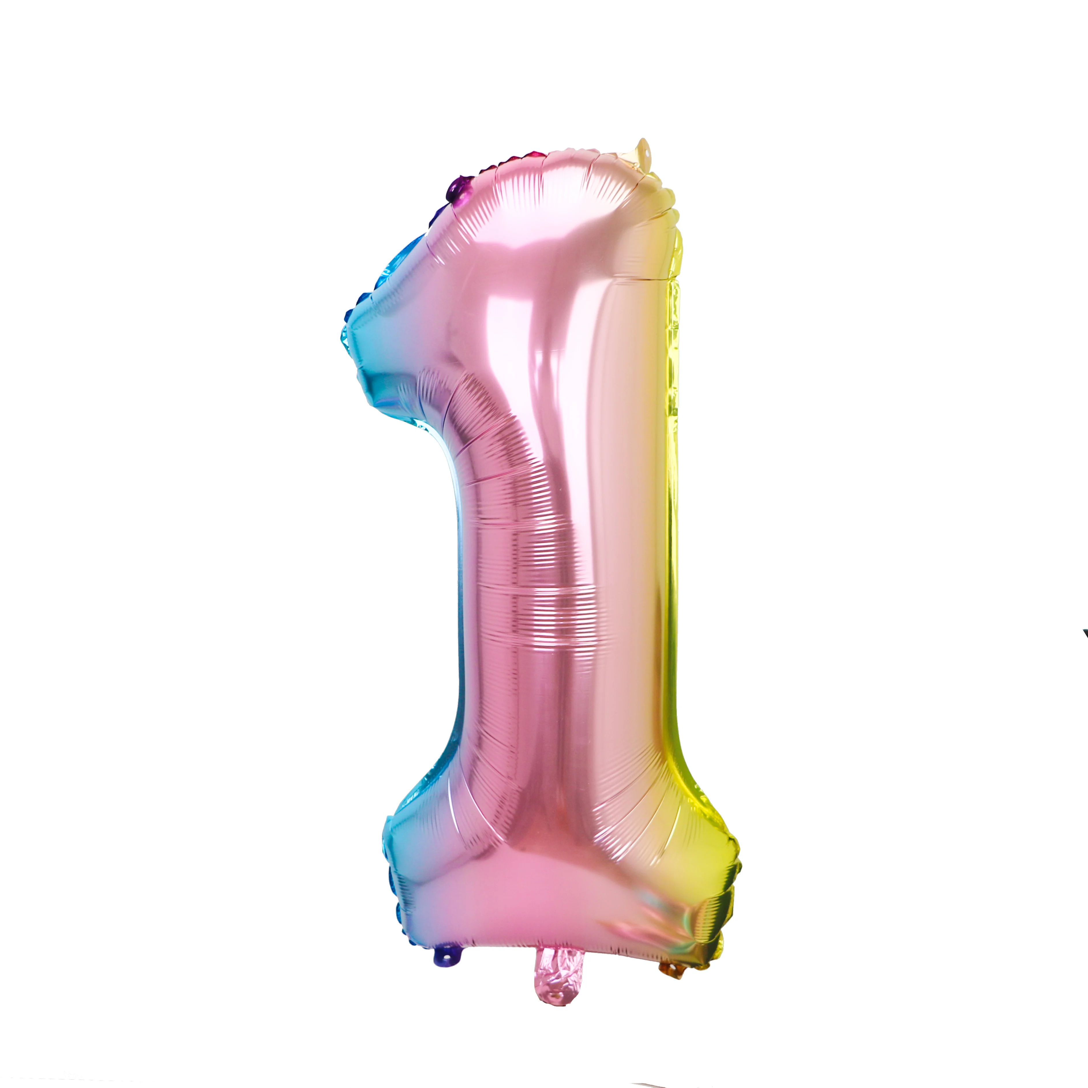 Number Foil Balloon Glitz Laser Helium Balloon Rainbow Colored Balloons Used for Birthday Party Anniversary Decorations