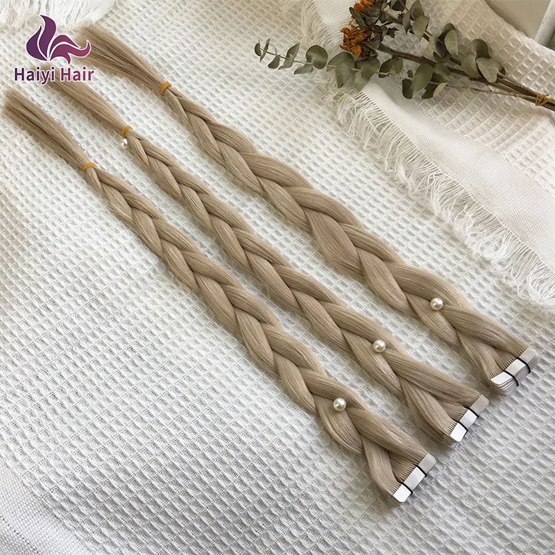 Russian Remy Virgin Tape Hair Extensions Double Drawn Tape In Human Hair Extensions