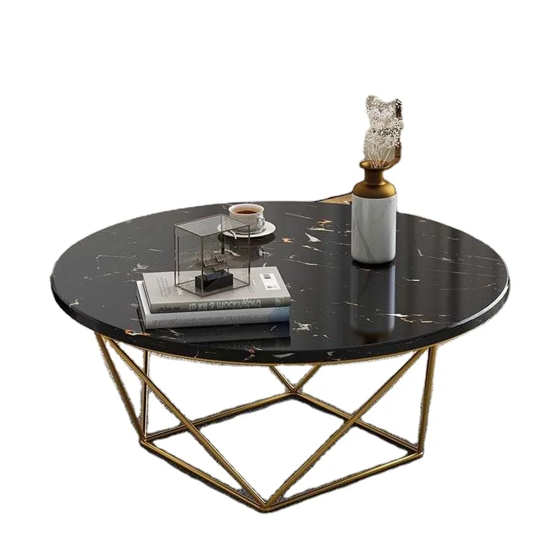 Роскошный простой домашний маленький круглый столик для гостиной, Диванный боковой столик, современный кофейный столик для маленькой квартиры, балкона