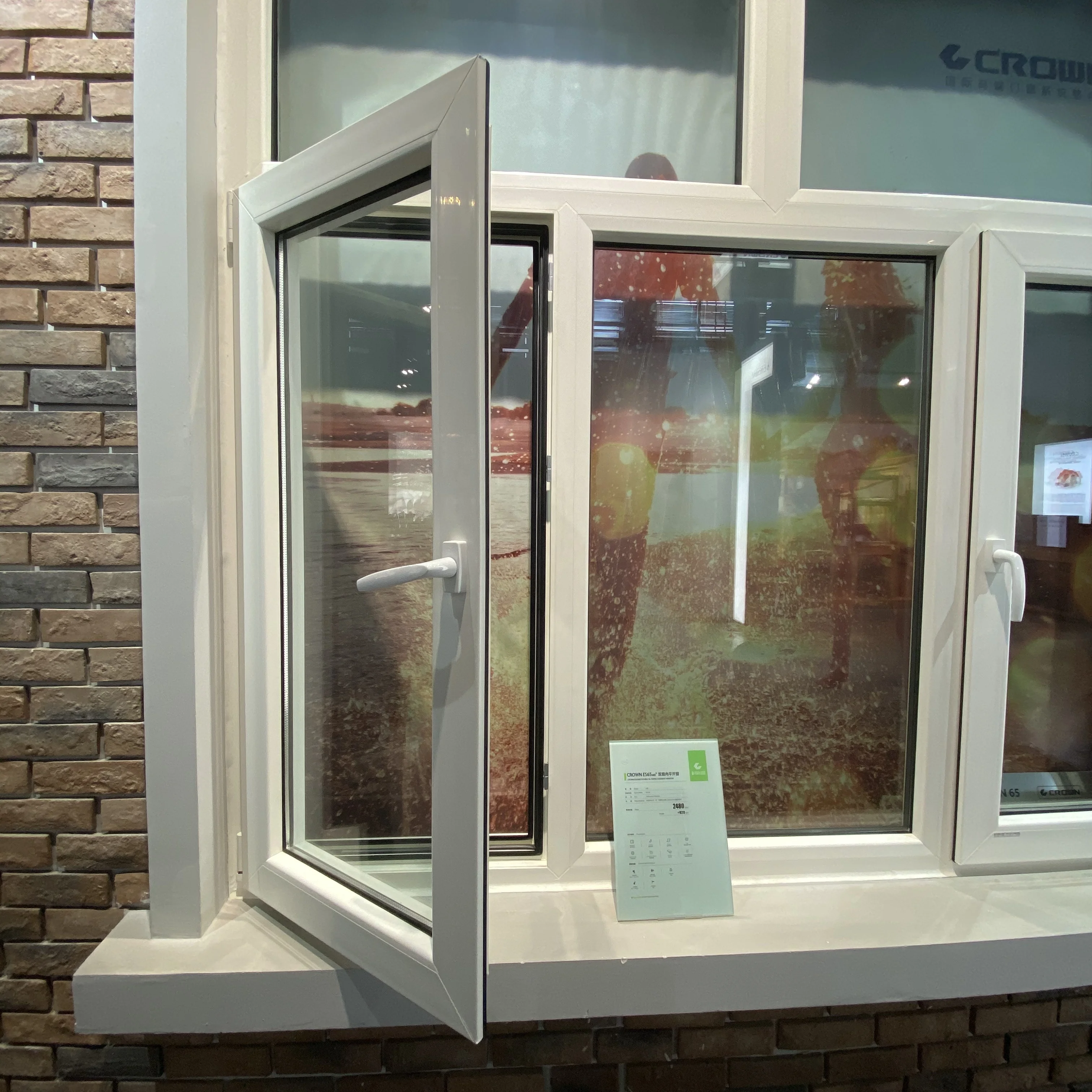 Upvc окна москитная сетка upvc наклона и поворота белые двойной профиль окон