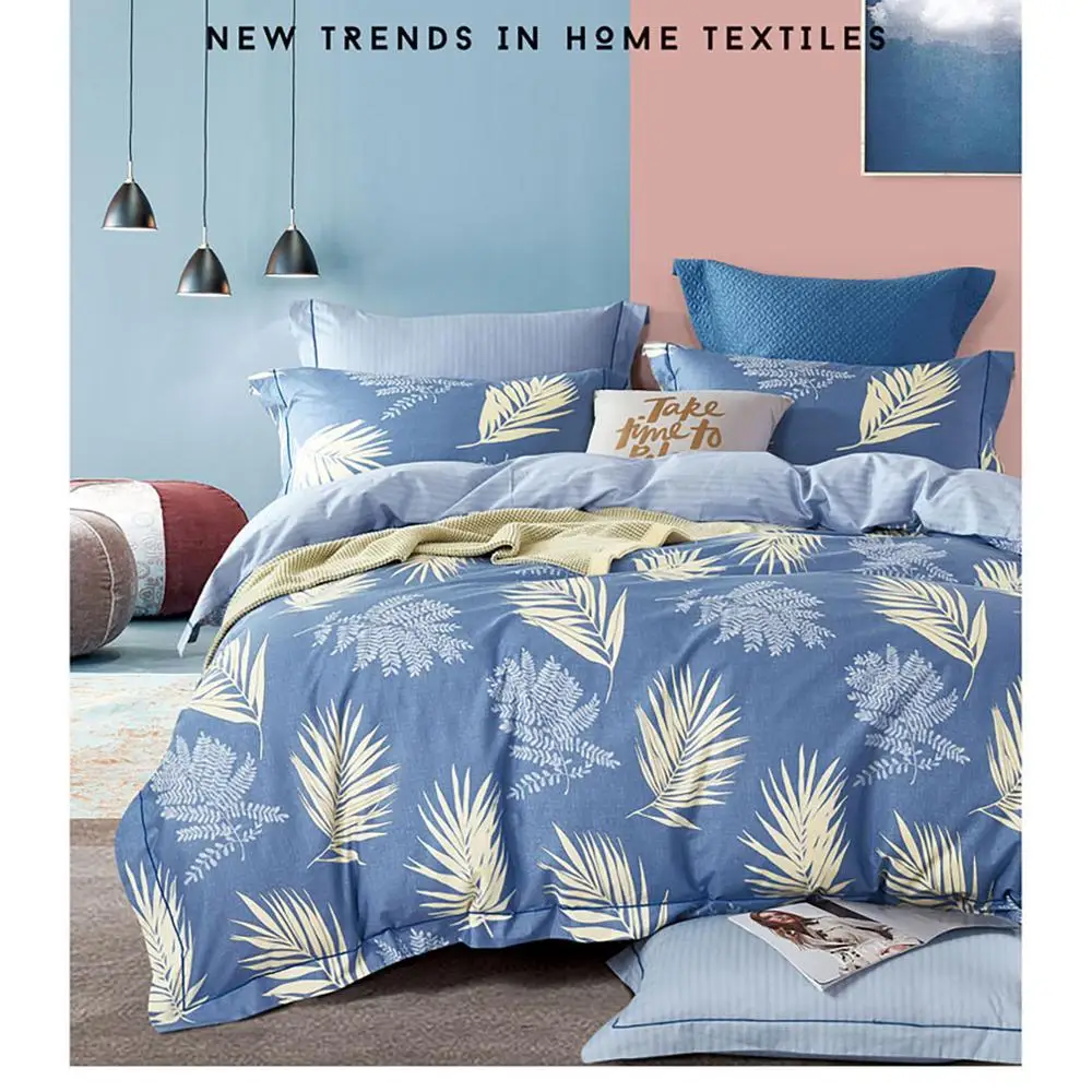 
high quality cotton bedding sets Hawaii style printing for bed linen 