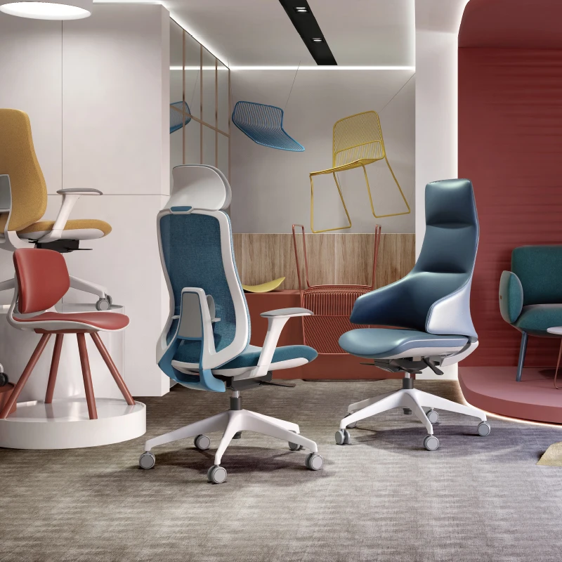 Промышленный эргономичный стул Лучшая цена Исполнительный подъемник Поворотный рабочий компьютер с высокой спинкой