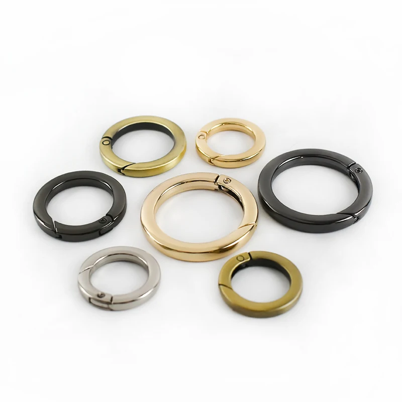 MeeTee BF172 16-38mm Flat Wire Open Ring Luggage Accessories Clasp Snap Keyring Hardware Handbag Strap Spring O Ring Buckles