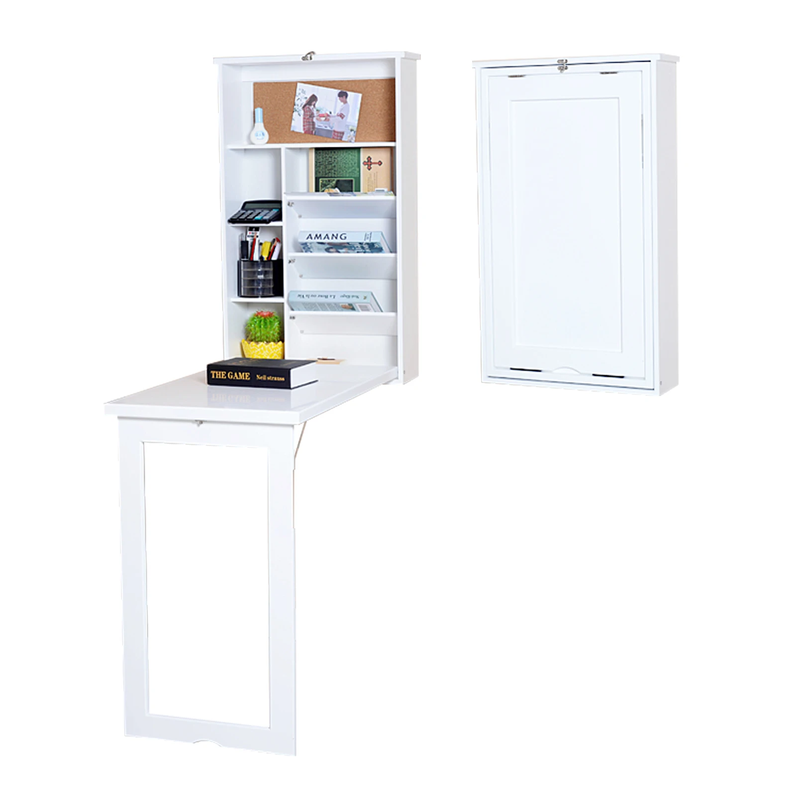 Wooden factory furniture wall table with writing board