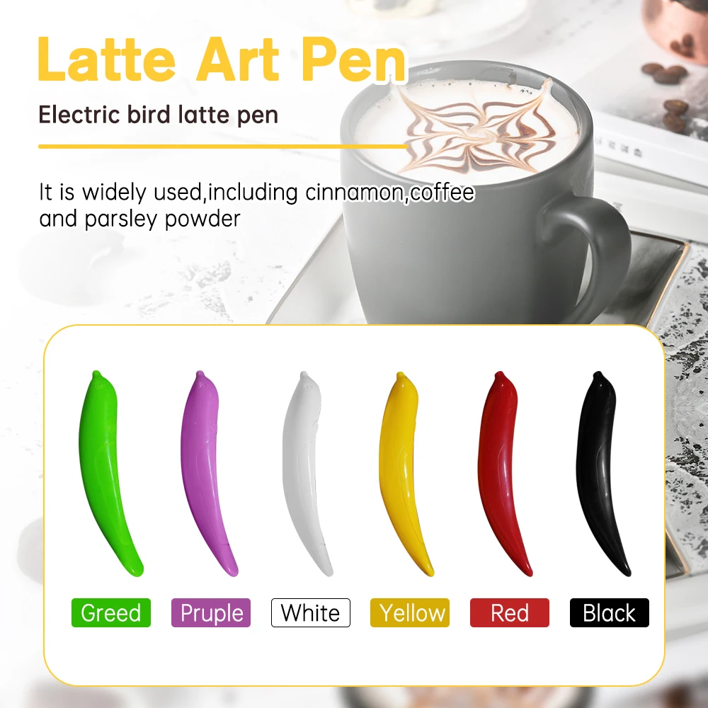 Wholesales DIY Special Creative Pattern Coffee Carving Spice Pen Electrical Coffee Art Pen for Latte &Food