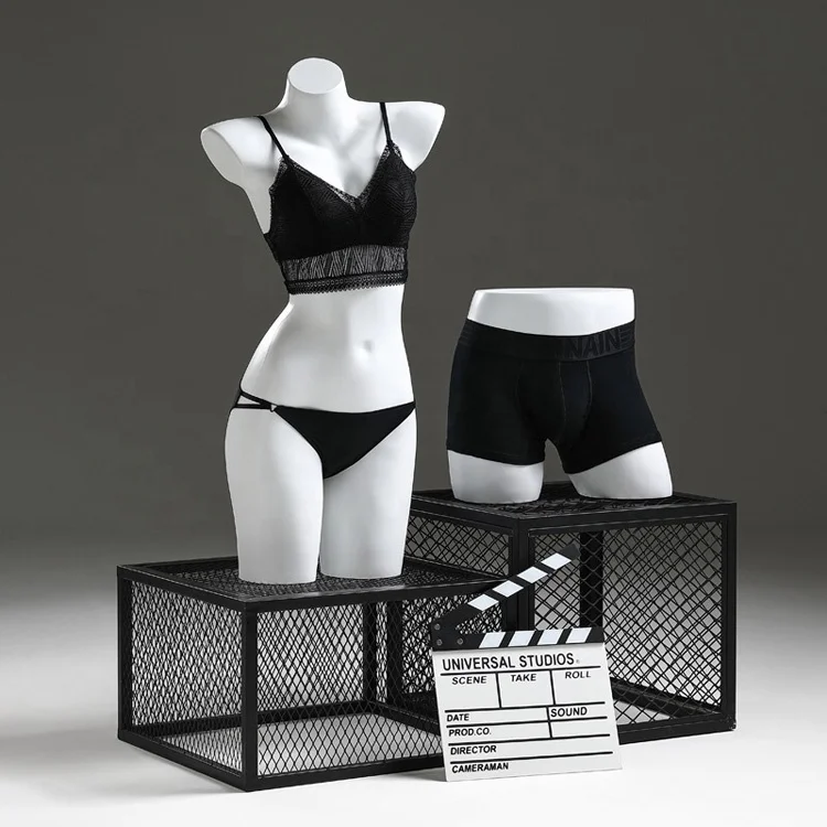 Underwear female half body plastic body window display display rack model
