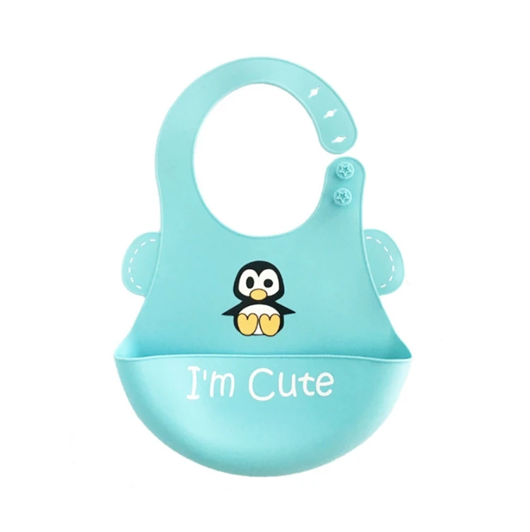 OKSILICONE Silicone Easily Clean Baby Bib Comfortable Waterproof Adjustable Baby Bibs for Baby Feeding Use Washable Bibs