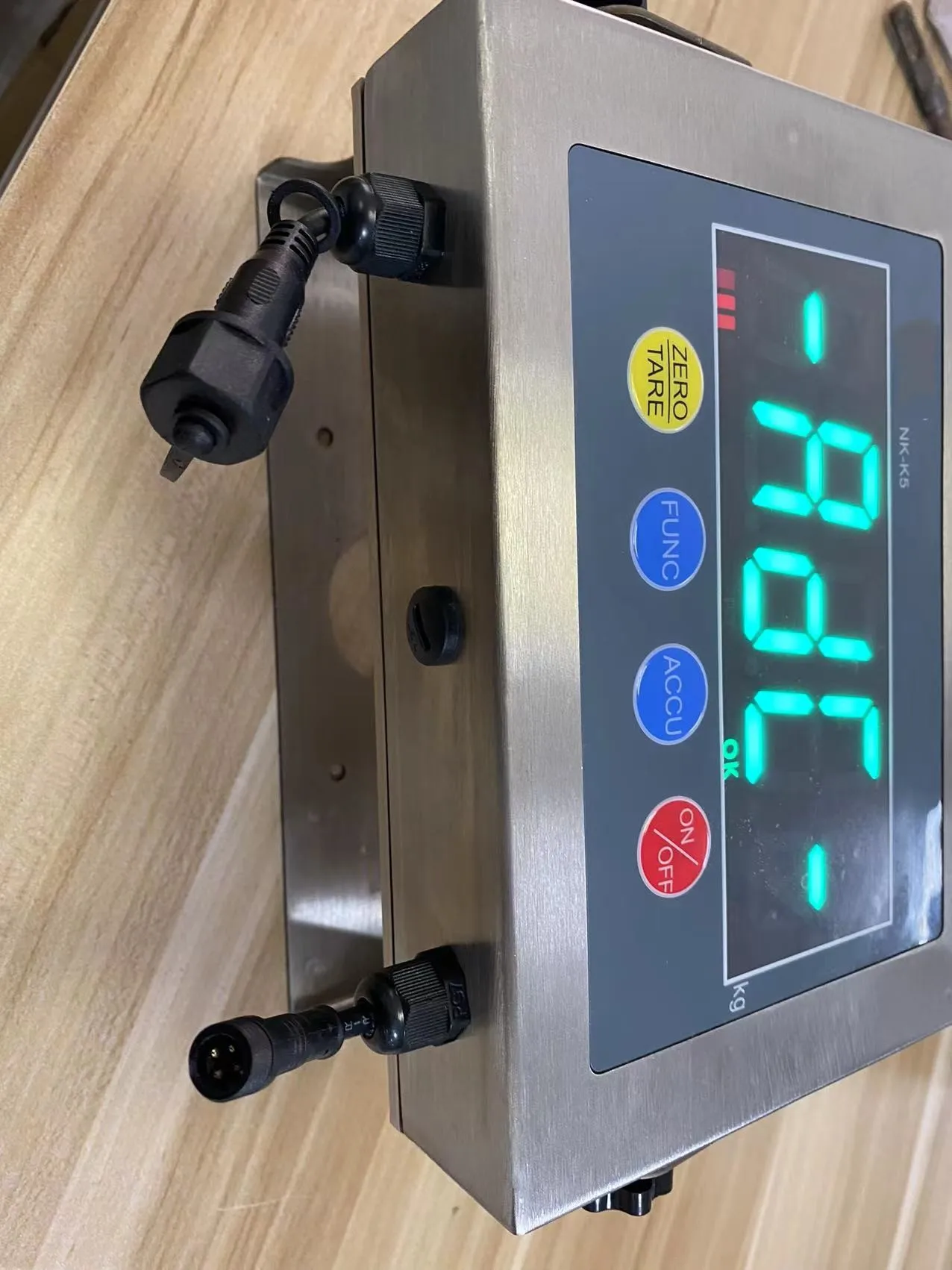 Large LED Display Stainless Steel Waterproof Digital Weighing Indicator for Floor Scales Bench Scale
