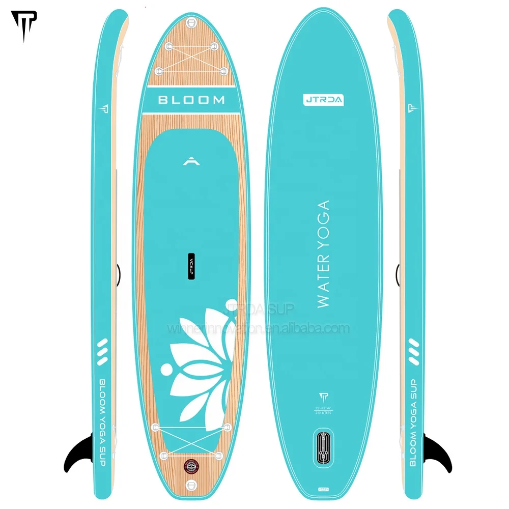 JTRDA 11ft  Hot Selling Yoga SUP Inflatable Stand Up Paddle Floating Board Paddleboard Yoga Board water sup