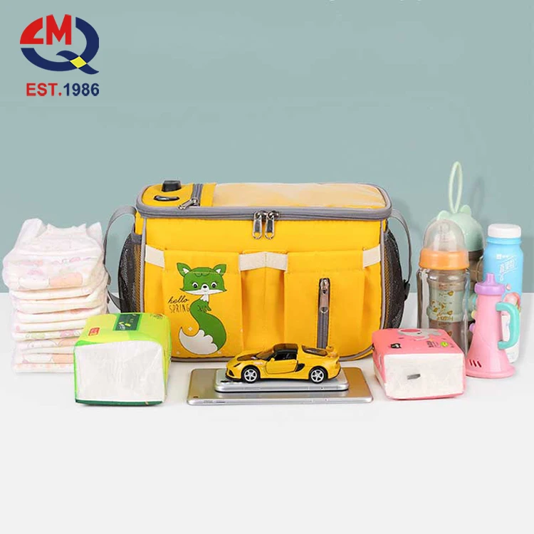 Large Capacity Multifunctional Baby Stroller USB Hanging Bags for Going out Mommy Shoulder Bag