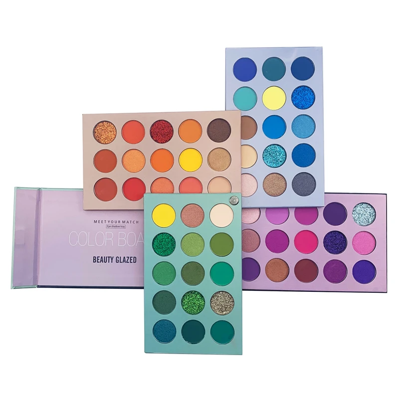 BEAUTY GLAZED New 60Colors Color Board Eyeshadow Palette Waterproof Makeup Palette Matte Glitter Eye Shadow Palette Cosmetics