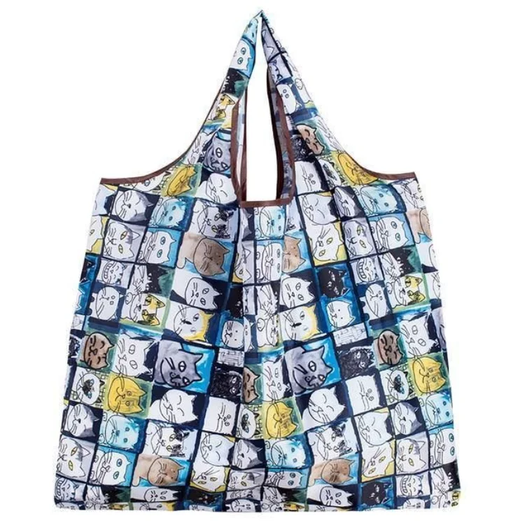 Multi Purpose 26l Baby Blue Color Foldable Grocery Large Shopping Bag