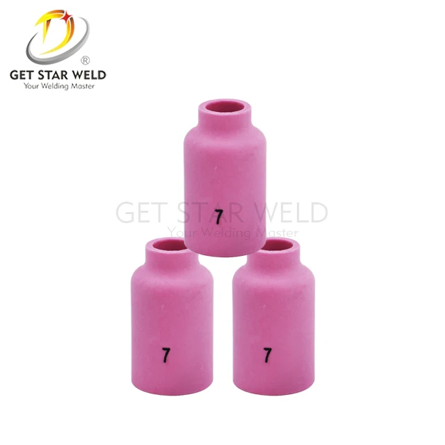 Get Star Weld WP17 18 26 tig torch consumables medium Alumina gas lens TIG ceramic cup nozzle 54N18/17/16/15/14/18L/17L/16L