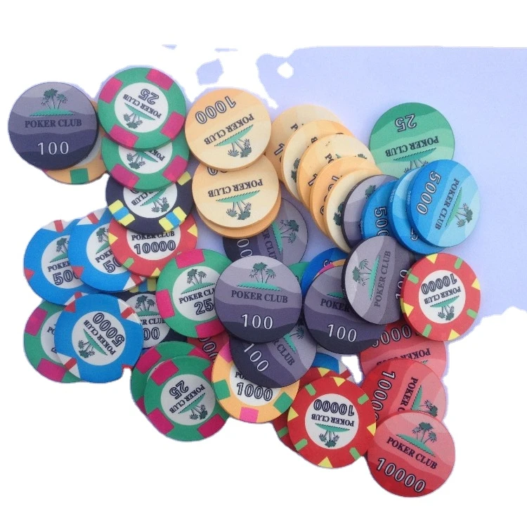 43MM ceramic poker Chip Key Chain 13.5g Custom Ceramic Blank Poker Chips