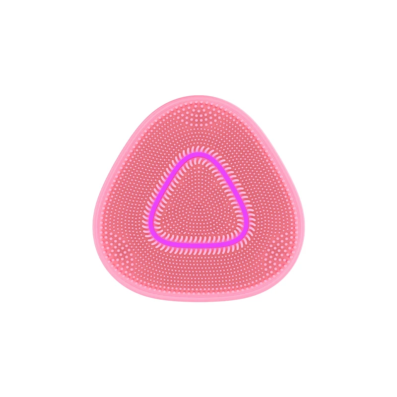 Wireless waterproof mini led light facial deep pore cleansing brush face wash skin clean silicone brush