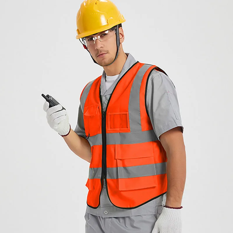 blue High Visibility Custom Reflective Safety Vest for Warning