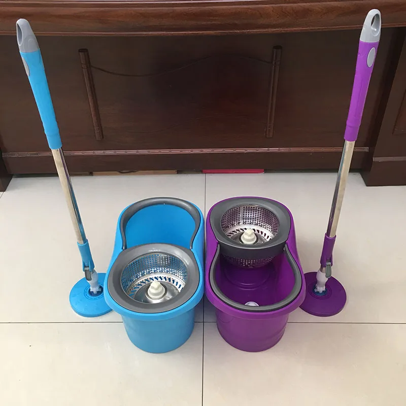 Hot Sale Rotating Mop Spin Flat Mop Floor Wipers With Washing Bucket