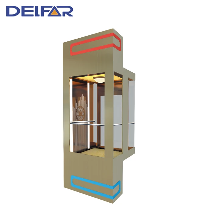 8 Person Residential Two Side Opening MRL Observation Lift