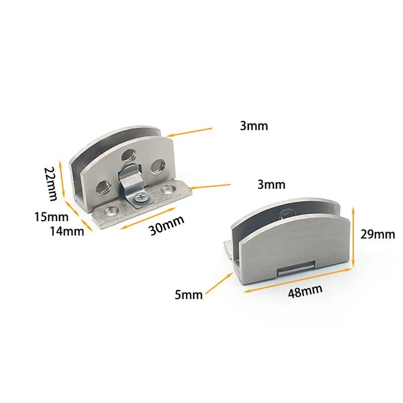Glass door hinges non-perforated glass hinges cake cabinets window display cabinets hinge