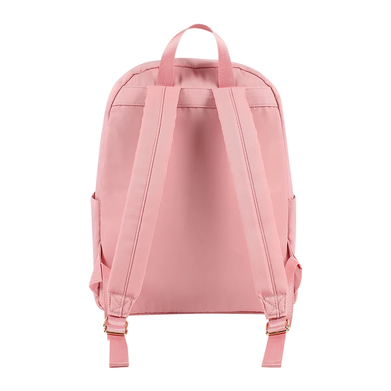 Keymay 1Day Fast Shipping Dark Pink Backpack Weekend Travel Bag  Zipper Waterproof Nylon Sports Backpack Kids Student School Bag
