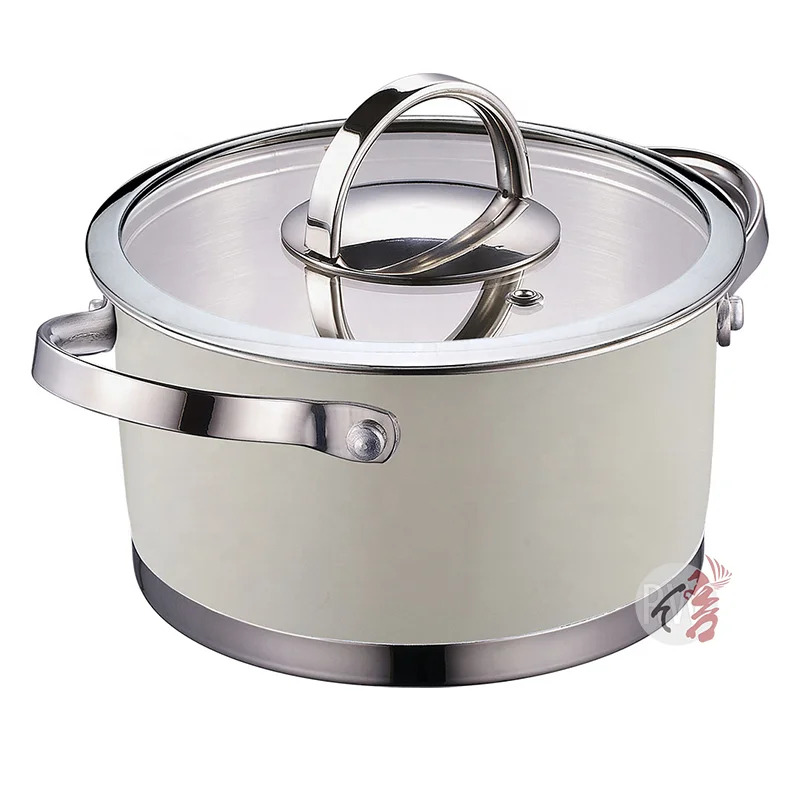 Stainless Steel Cuisine Cookware Sets Flat Glass Lids Food Casserole Camping Pot Stainless Steel Cuisine Cookware pot