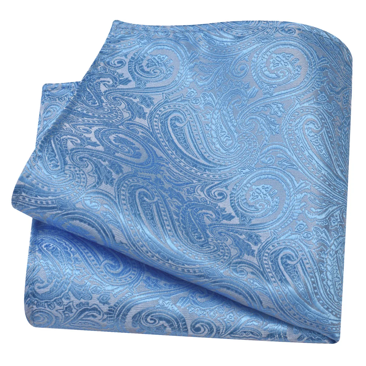 Wholesale Mens Navy Blue Silk Pocket Square Jacquard Customizable Handkerchiefs 24x24cm Hanky