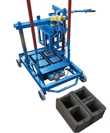 2024 Semi automatic interlocking Vibrating soil cement brick maker machinery concrete hollow egg laying block making machine
