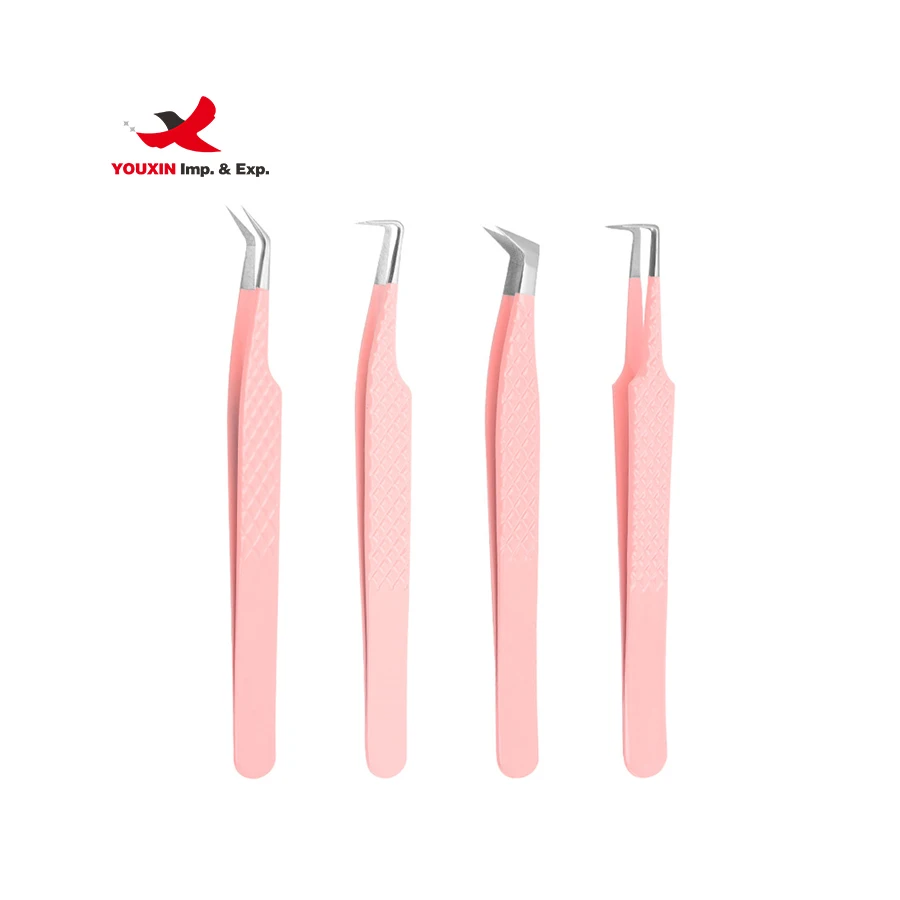 wholesale Private Label Lashes Applicator Tweezers Bulk Magnetic Lash Tweezers Packaging False Eyelash Tweezers