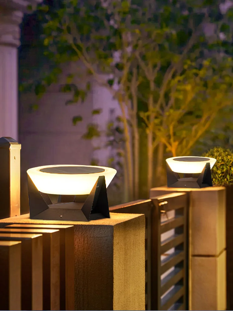Solar Pillar Light 3W Solar Powered Garden Out Door Light IP65 Waterproof Post Fence Lamp Outdoor Solar Garden Lights