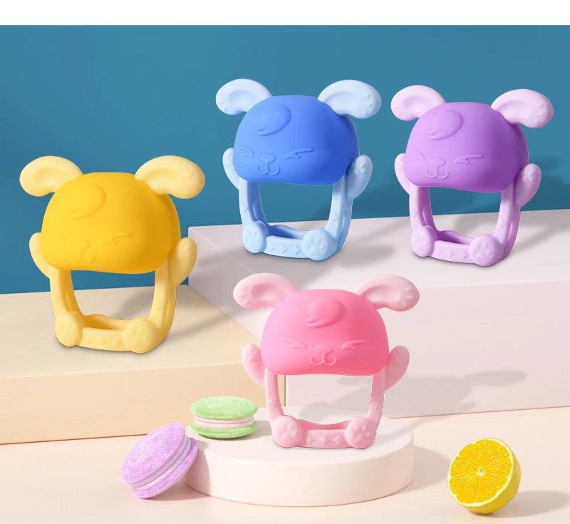 Food Grade Bpa Free Silicone Teether Toy Baby Teether New Baby Teether Trade