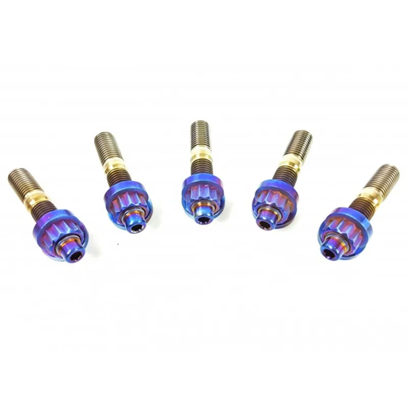 Large inventory  Gr5  Ti 6al-4v 45% lighter 12point m10*1.50*45mm  series  1JZ 2JZ titanium Exhaust Manifold studs kit