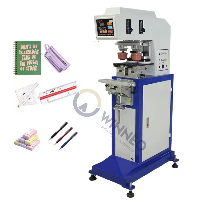 High Quality 2 Color Pad Printing Machine Tampografia Ink Cup Tray Tampon Pad Printer For Ruler Pen Steel Plates