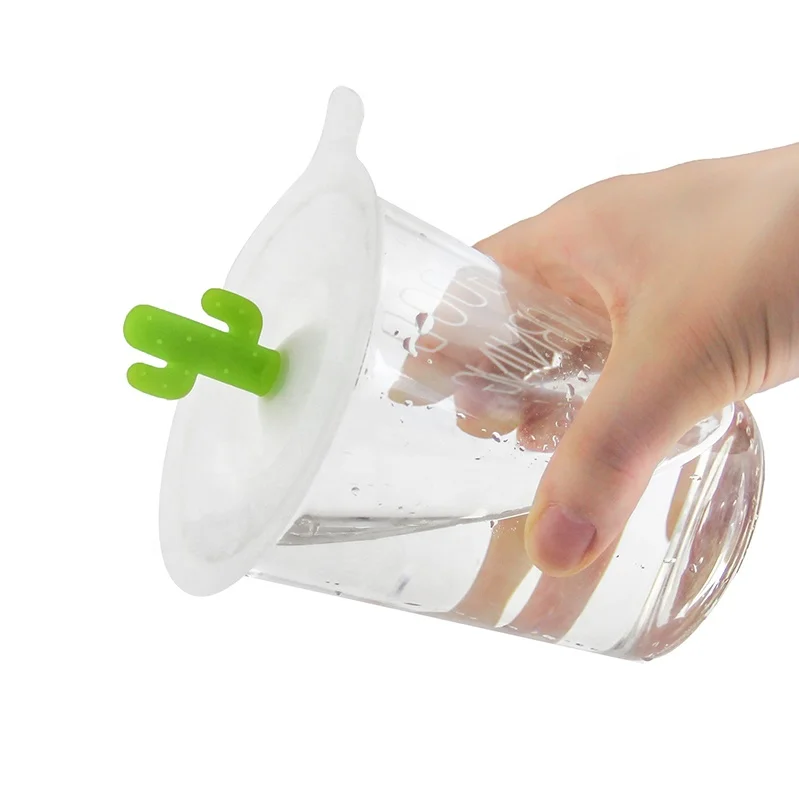 silicone cactus cup cover lid dust proof quality Chinese products  silicone drinking glass cover