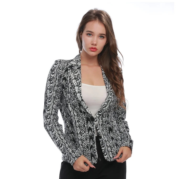 
Wholesale Women Ladies Casual Work Office Open Front Winter Tweed Blazer Jacket Suits 