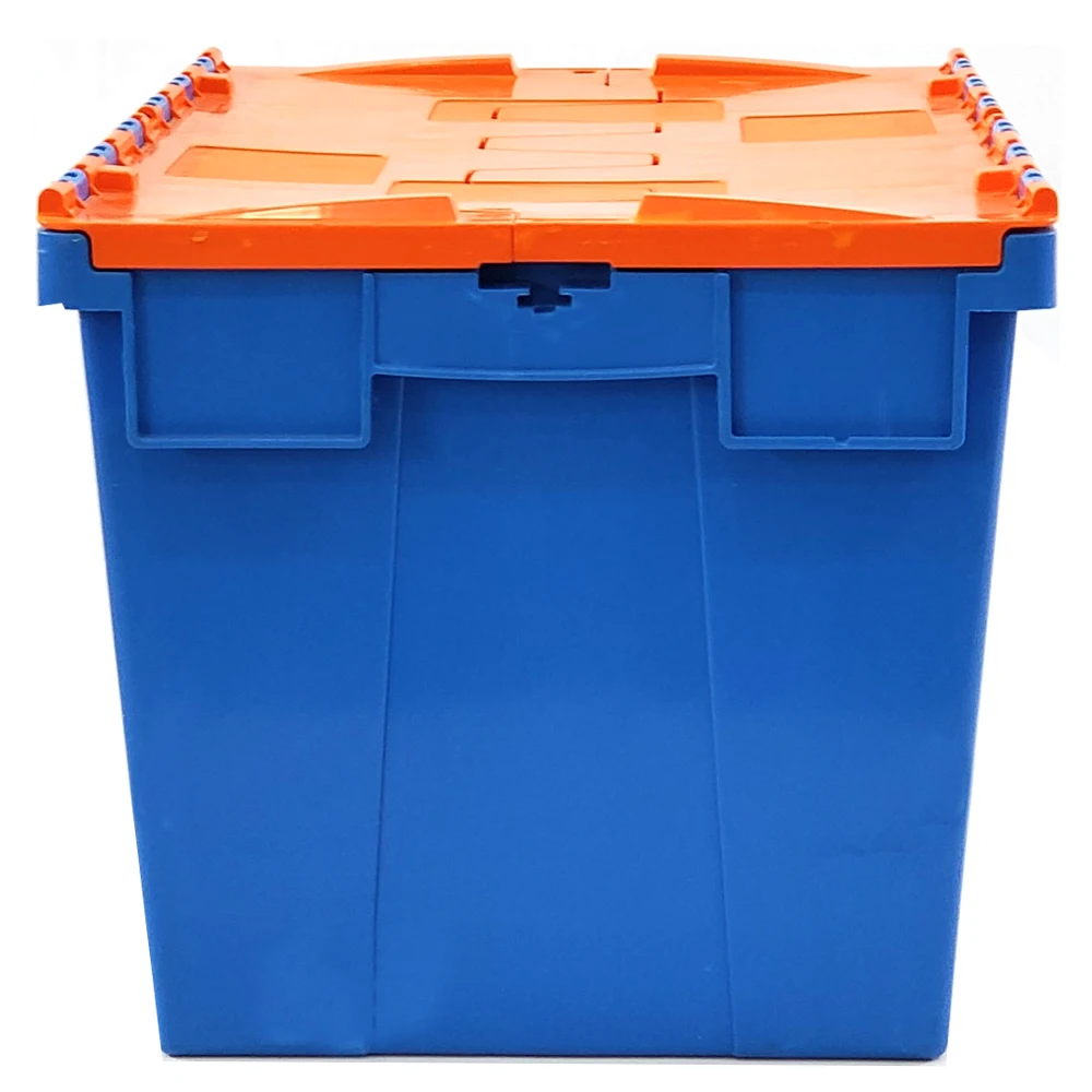 Heavy duty wholesale moving nesting box industrial plastic containers nestable crates with plastic lid