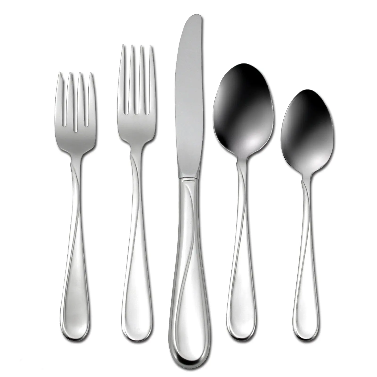 New Arrival Dinner Silverware Swiss Home Cutlery Gold Color Flatware Set